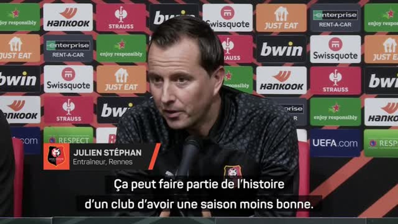 Rennes - Stéphan : "Ça peut faire partie de l'histoire d'un club d'avoir une saison moins bonne"