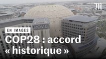 En images : à la COP28, un rapport final qui mentionne les énergies fossiles « pour la toute première fois »