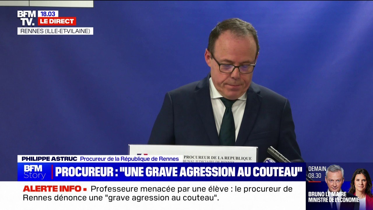 Professeure menacée avec un couteau: "L'élève l...