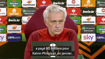 Download Video: Transferts - Mourinho : “Man City a payé 80 millions pour Philips et veut le changer en janvier. Notre réalité est différente”