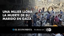 Una mujer llora la muerte de su marido en Gaza