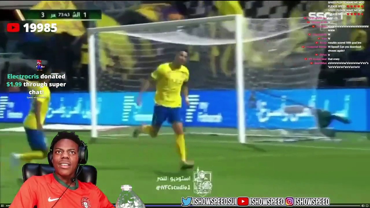 ishowspeed react CR7 new celebration