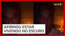 Alexandre Correa grava vídeo à luz de velas e diz estar morando de favor: 'Sem luz há seis dias'
