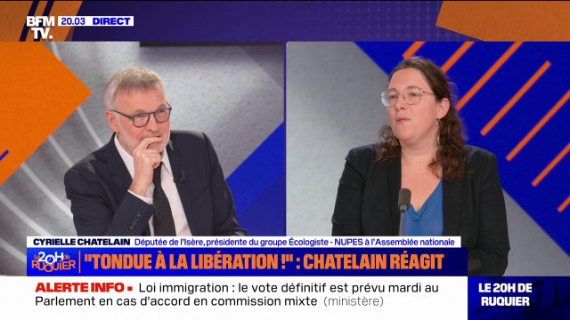 C'est une insulte profondément sexiste :La députée écologiste Cyrielle Chatelain réagit à l'insulte que le député Renaissance Jean-René Cazeneuve aurait proférée à son encontre à l'Assemblée