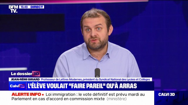 Professeure menacée avec un couteau à Rennes: On a rien à proposer à ces élèves qui ont des difficultés d'ordre médical , affirme Jean-Rémi Girard (président du Syndicat National des Lycées et Collèges)