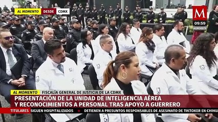 Ernestina Godoy presenta Unidad de Inteligencia Aérea de la policía tras apoyo a Guerrero