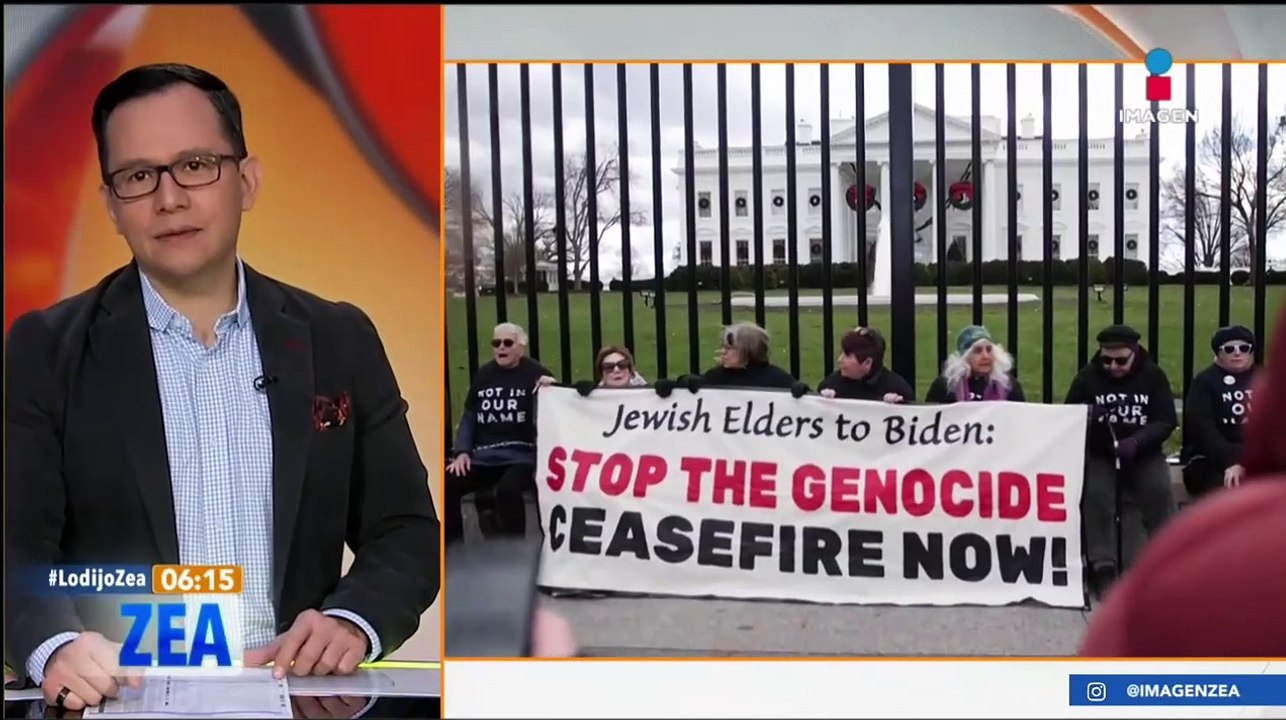 Abuelitas se encadenan para exigir el fin de la guerra entre Israel y Hamás