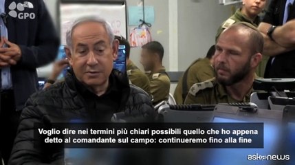Netanyahu: avanti fino a vittoria nonostante pressioni internazionali
