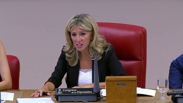 La vicepresidenta segunda del Gobierno, Yolanda Díaz, a favor de un mayor control del Gobierno a las empresas