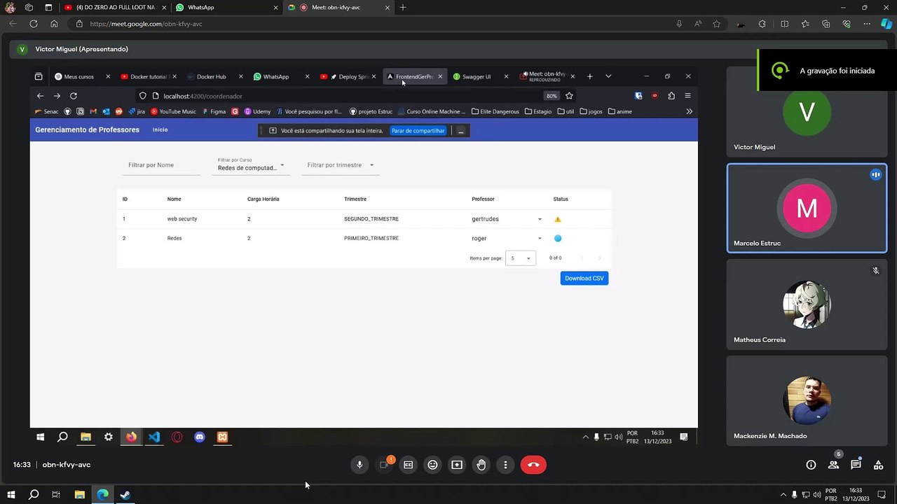 tela de gestão ‐ Feito com o Clipchamp