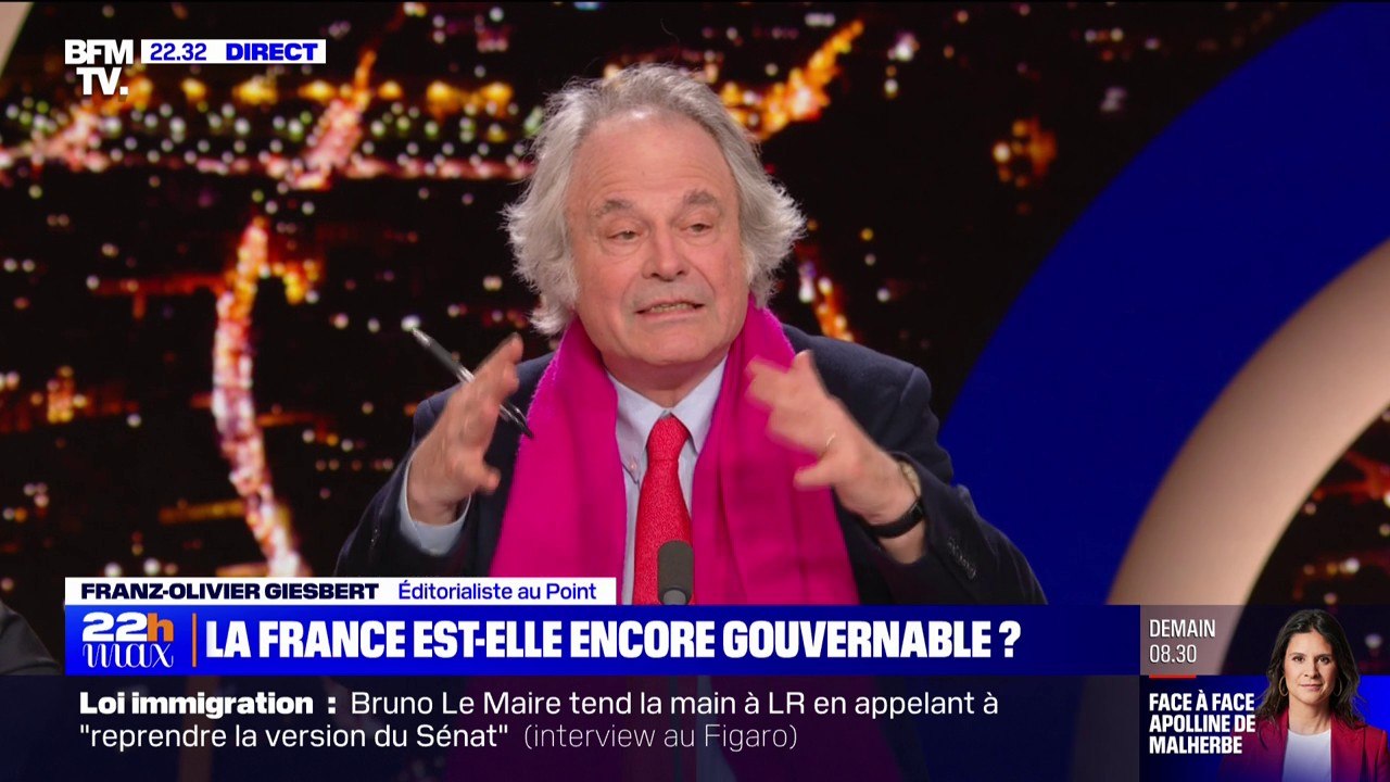 Projet de loi immigration: "Dans tous les cas de figure, c'est un camouflet pour Emmanuel Macron", juge Franz-Olivier Giesbert