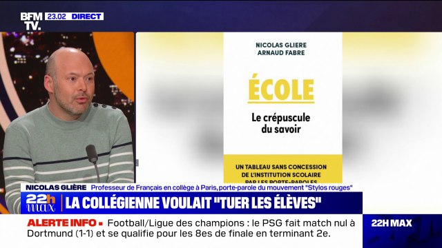 Professeure menacée avec un couteau à Rennes: Nous sommes devenus des cibles , affirme Nicolas Glière (porte-parole du mouvement des Stylos rouges)