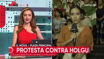 Familiares del capitán Lara protestan contra la Policía y Fiscalía tras altercado con Holguin