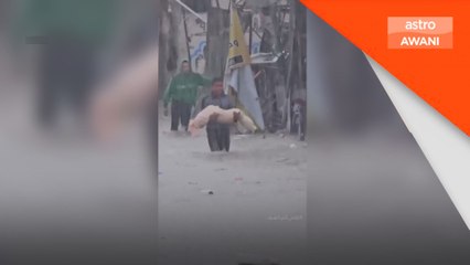 Kem pelarian Jabalia ditenggelami air