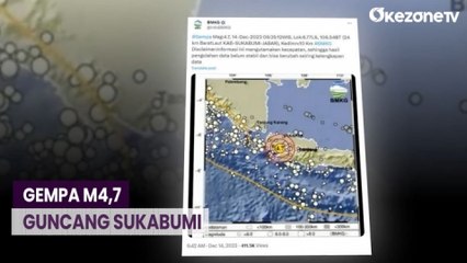 Gempa M4,7 Guncang Sukabumi, Getaran Terasa hingga Depok