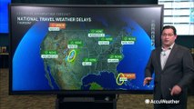 Where will the weather cause travel delays this Thursday?