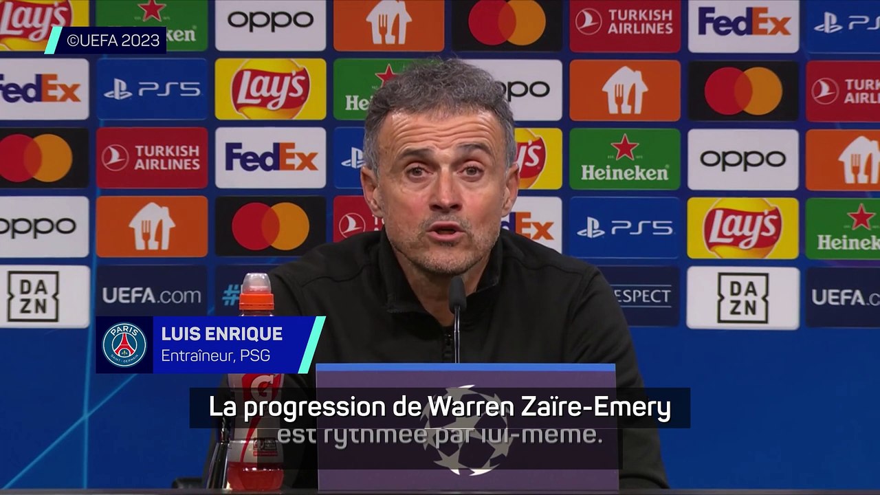 Luis Enrique dithyrambique sur Zaïre-Emery