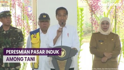 Presiden Jokowi Resmikan Pasar Induk Among Tani Kota Batu Terbesar di RI