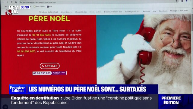 La plupart des appels au Père Noël sont surtaxés