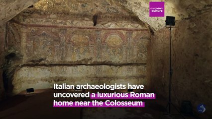 Archaeologists unearth luxurious Roman home with "unparalleled" mosaic near Colosseum