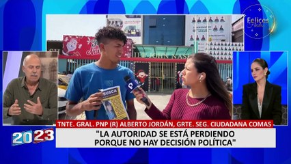 Alberto Jordán sobre inseguridad: "Trabajo de la PNP es heroico para luego hallar un muro que es la Fiscalía y jueces"