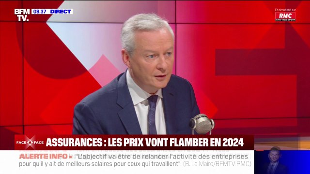 Assurances: Nous veillerons à ce que les augmentations soient raisonnables , assure Bruno Le Maire
