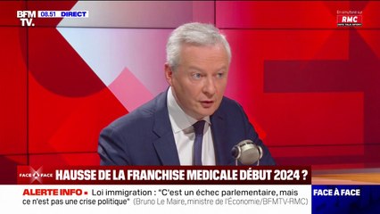 Franchise médicale: Bruno Le Maire souhaite "que cette franchise puisse passer de 50 centimes à un euro"