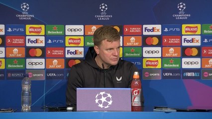 Eddie Howe on Newcastle's champions league exit after 2-1 AC Milan defeat