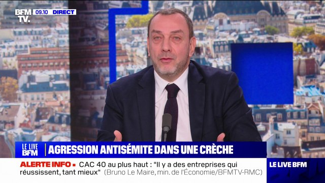 Antisémitisme: Ça crée une situation de stress (...) mais les Français juifs veulent garder la tête haute , affirme David-Olivier Kaminski, membre du bureau exécutif du Crif