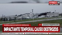 Impresionante temporal causó destrozos en las provincias de Santa Fe y Entre Ríos