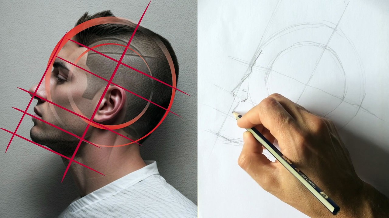 Have fun drawing this profile portrait with the loomis method step by ...