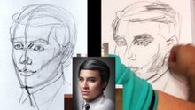 how to draw a simple portrait step by step
