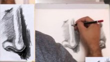 How to draw a nose and mouth step by step