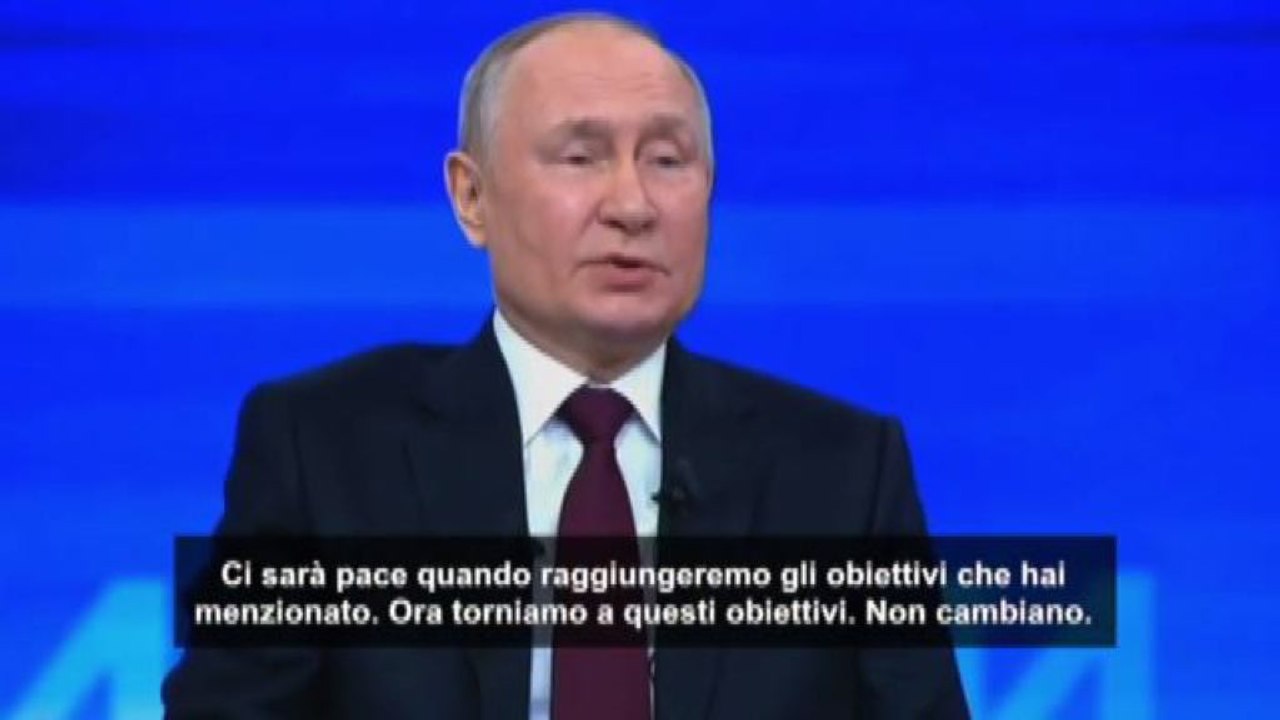 Ucraina, Putin: pace arriverà quando raggiungeremo nostri obiettivi