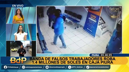 Aparecen nuevas imágenes de robo de S/ 1.4 millones en Piura
