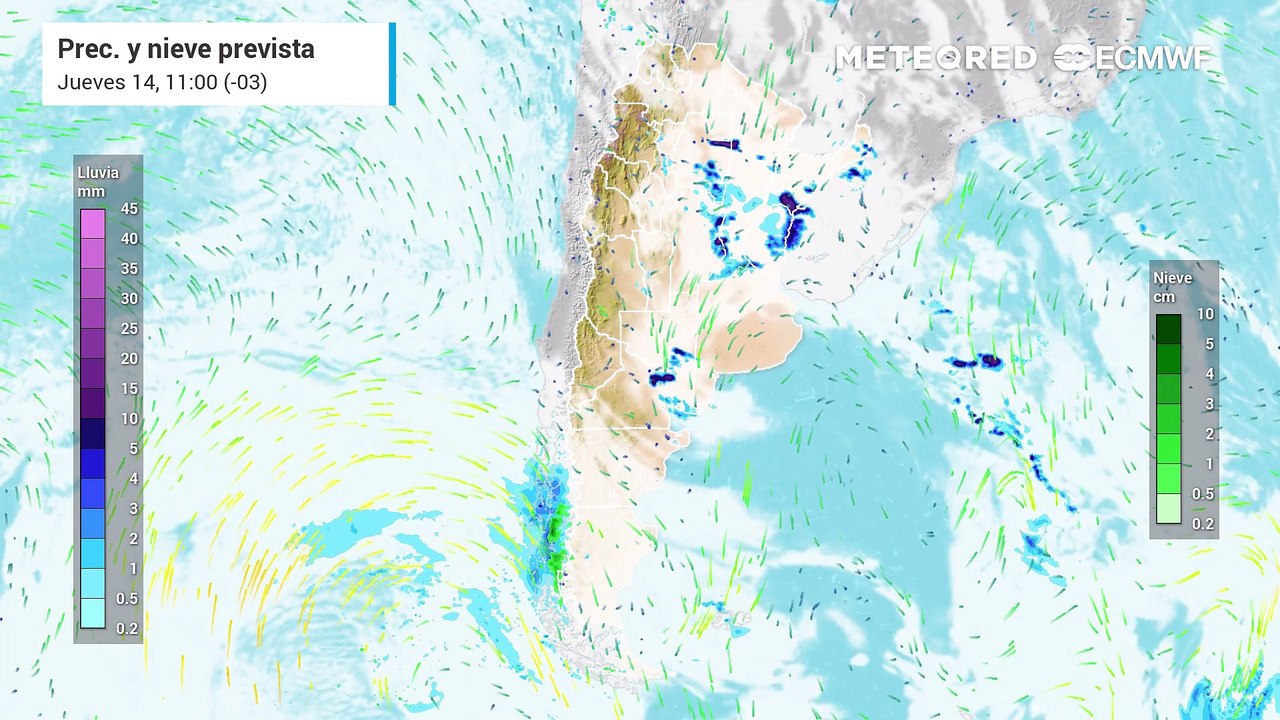 Evolución de las lluvias