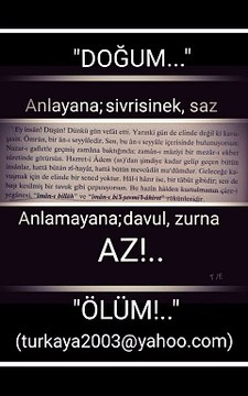 Anlayana sivrisinek saz, anlamayana davul, zurna az