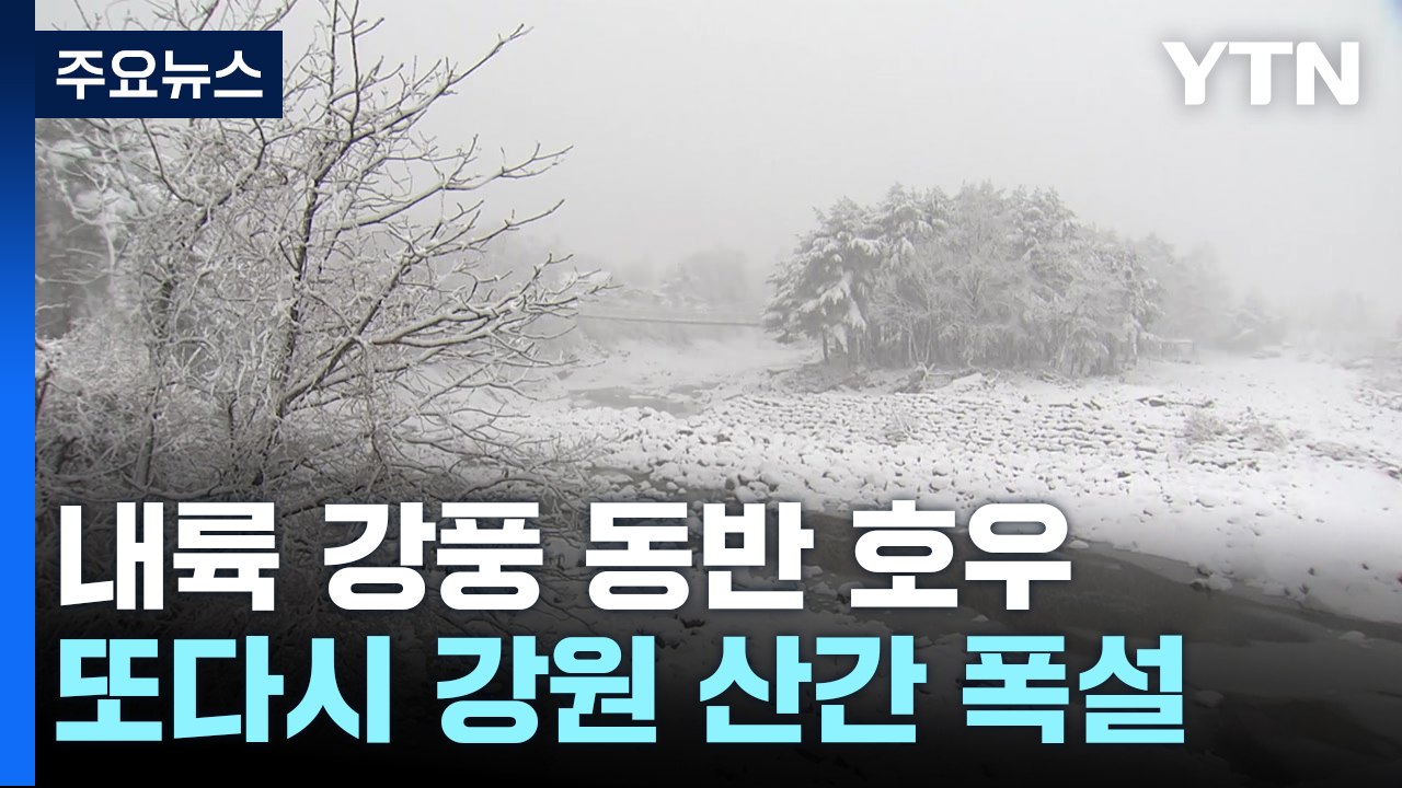 [날씨] 또다시 강원 산간 폭설...내륙도 강풍 동반 겨울 호우 / YTN