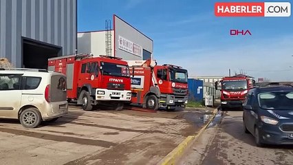 Kocaeli'de Depolama Tankı Üretim Fabrikasında Yangın