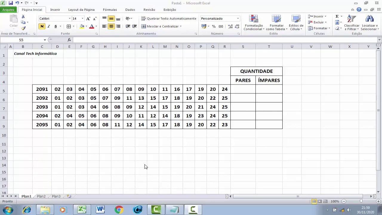 Como Contar os Números Pares e Ímpares Da Lotofácil Através do Excel