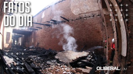 Incêndio em prédio antigo na Rua Gaspar Viana deixa 12 famílias desabrigadas