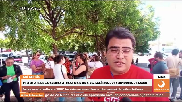 Servidores da Saúde param atividades para cobrar pagamento de salário da Prefeitura de Cajazeiras