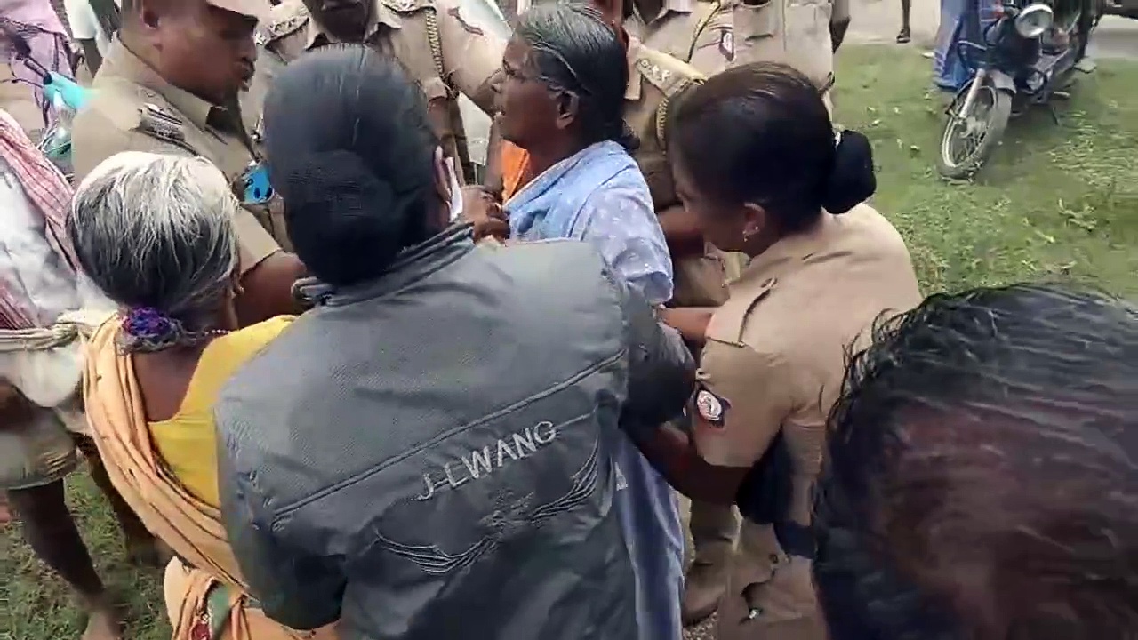 தருமபுரியில் நில அளவீடுக்கு எதிராக தீக்குளிக்க முயன்ற மூதாட்டி; 12 பேர் மீது வழக்குப்பதிவு