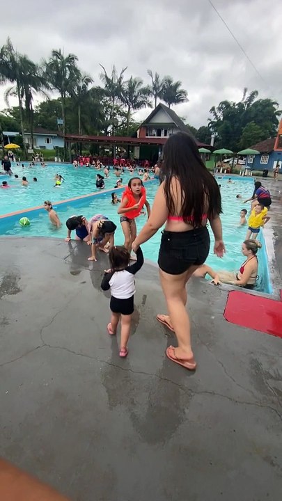 Daughter Accidentally Pulled Into Pool