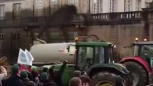  | French farmers spray government buildings with manure, as a protest against the high taxes in the sector