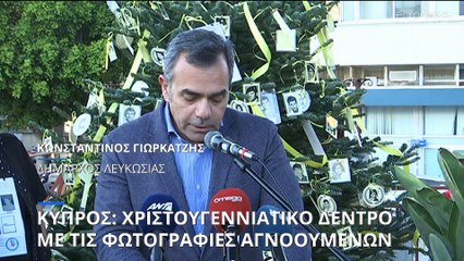 Υψώθηκε στη Λευκωσία το χριστουγεννιάτικο δέντρο των αγνοουμένων