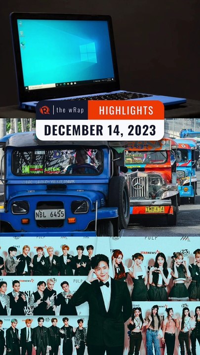 Rappler's highlights: DepEd laptops probe, PUV modernization, AAA 2023 | The wRap | December 14, 2023