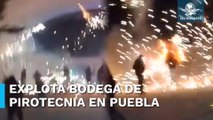 3 muertos y 25 heridos deja explosión de bodega de pirotecnia en Puebla
