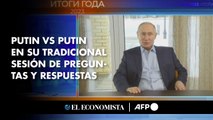 Putin frente a su doble virtual en su tradicional sesión de preguntas y respuestas