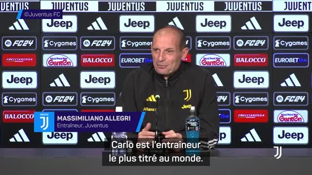 Juventus - Allegri honoré d’être complimenté par Ancelotti